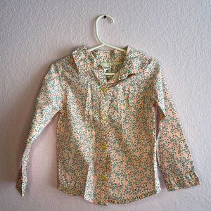 Floral button up blouse for a 3T child. Very fresh.